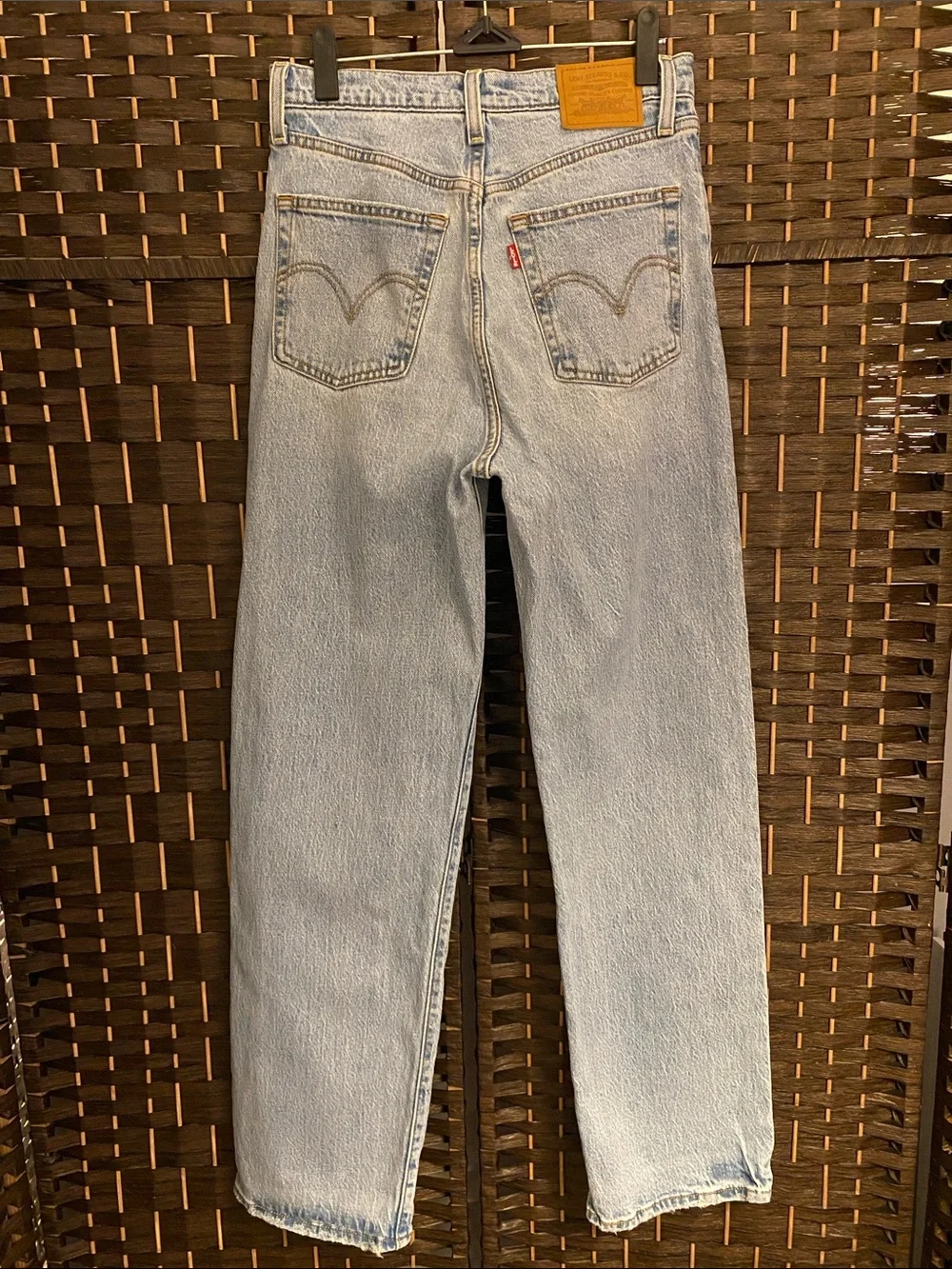 Levi's Light Wash Ribcage Straight Ankle Button Fly Premium Jeans Size 27